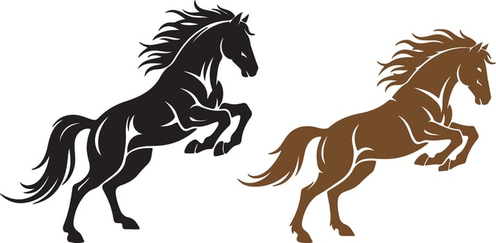 Dynamic Tribal-Inspired Horse Illustration vector