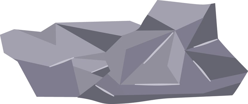 Boulder Rock Illustration with Cartoon Design. vector