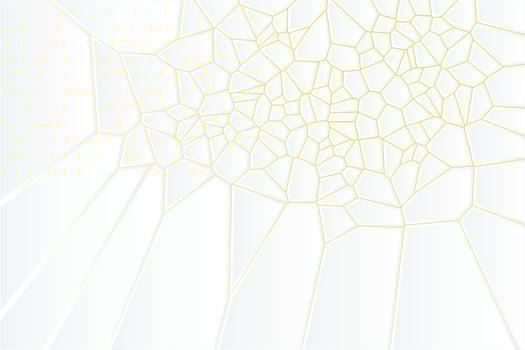 Minimalist background with a geometric Voronoi backlight and abstract art shapes vector