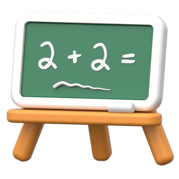 3D Whiteboard Icon Educational Classroom Chalkboard png