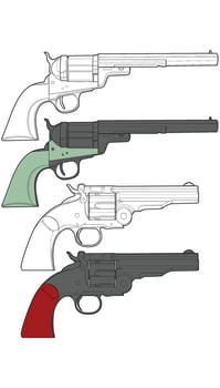 colt revolver - colt revolver illustration vector
