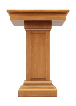 Wooden Podium Isolated on a Transparent Background, Image png