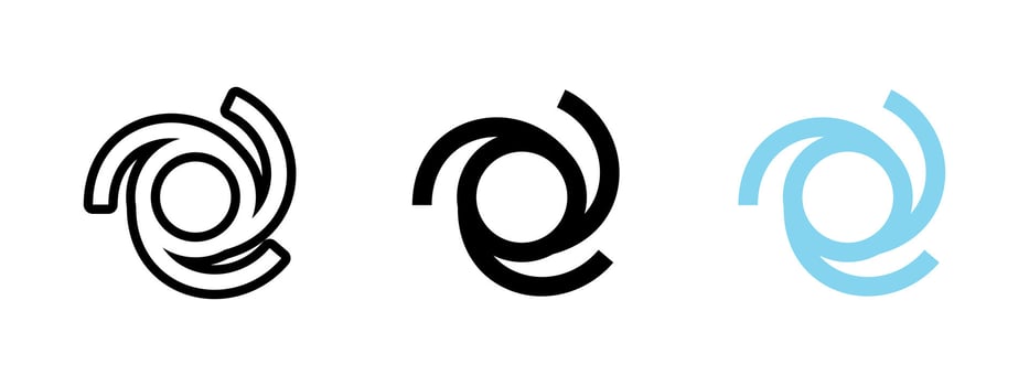 Spiral icon. Abstract circular swirl with dynamic curved lines illustration. Represents motion, energy or rotation in design. Used in logos, metaphors, and branding concepts. vector