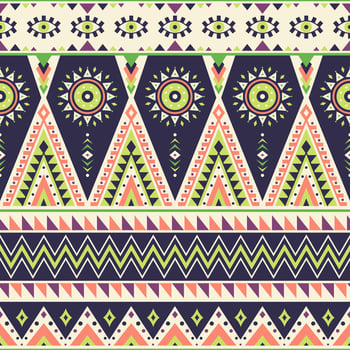 Tribal striped seamless pattern. Aztec geometrics bg. Can be used in textile design, web design for making of clothes, accessories, decorative paper, wrapping, backpacks, etc. vector