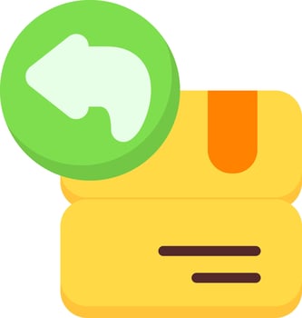 Return Flat Icon vector