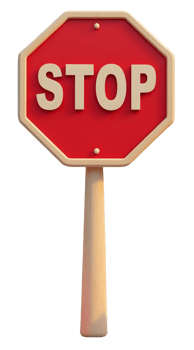 Stop sign with wooden frame and post, bright red color, clear message for safety png