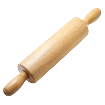 an wooden rolling pin, an isolated kitchen baking tool, perfect for dough and cooking png