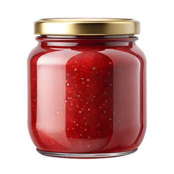 Homemade Red Jam in Jar Illustration png
