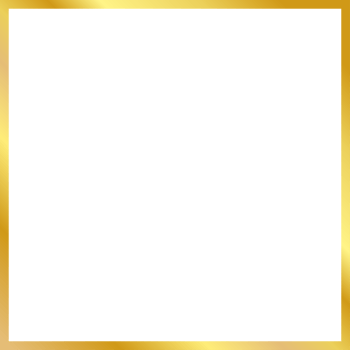 Golden line square border illustration png