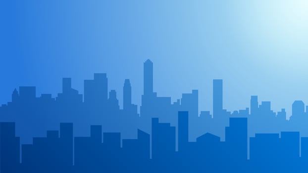 Simple and clean illustration of skyline cityscape background vector