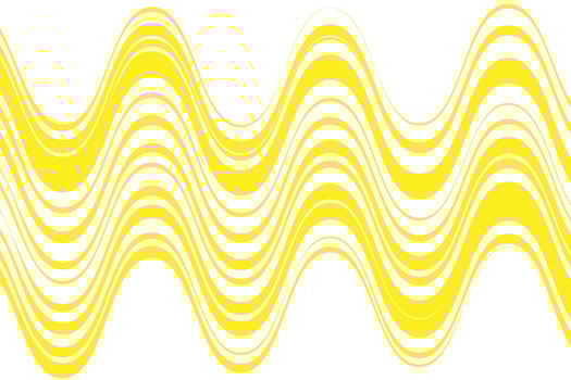 simple abstract light yellow color wavy thin to thick line pattern yellow wavy lines optical illusion on white surface vector