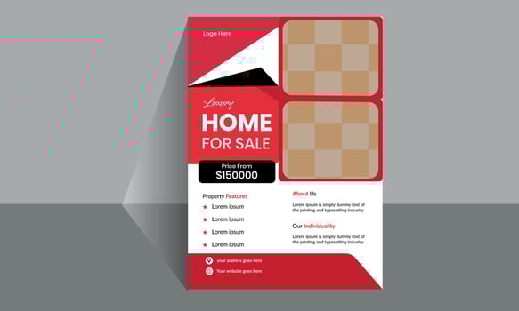 A modern new flyer design template vector