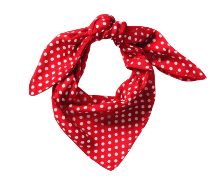Cheerful red polka dot bandana accessory for stylish outfits png
