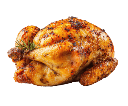 Golden roasted chicken with herbs for delicious culinary inspiration png
