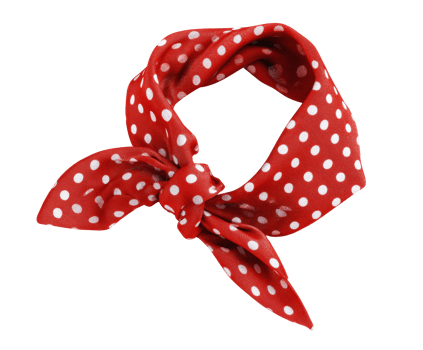 Red polka dot scarf perfect for fashion accessories or gift giving png
