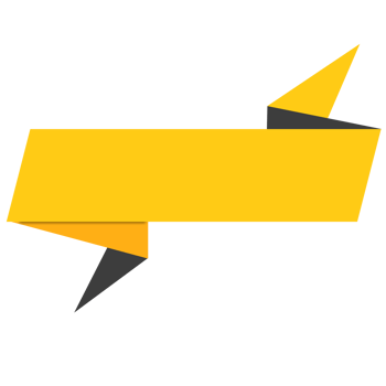 Yellow origami sale offer discount label banner sticker png