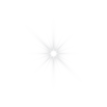 White glowing starlight effect with sparkling flash light and magic star shine on transparent background png