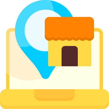 Store Locator Colorful Icon vector