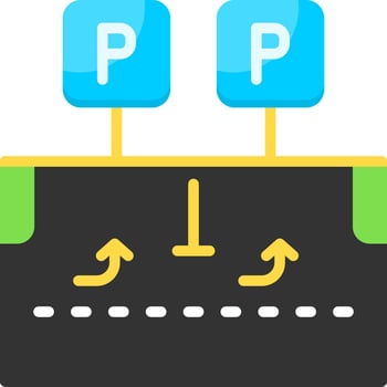 Parallel parking Flat Icon vector