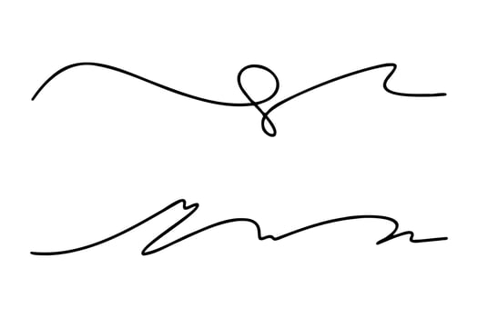 Curved lines representing dynamic movement in abstract artwork created with black ink on white background vector