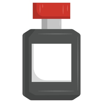 Elegant black perfume bottle design vector