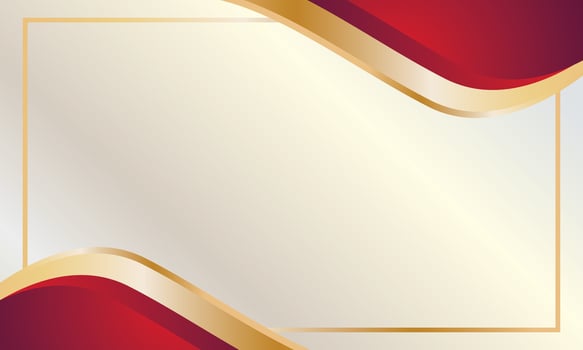 Elegant luxury red gold design certificate background vector