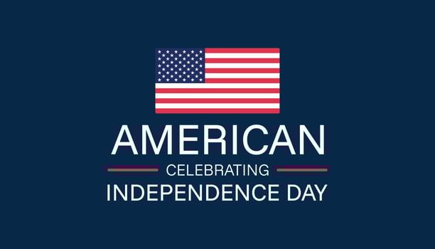 American Celebrating Independence Day Banner Background vector