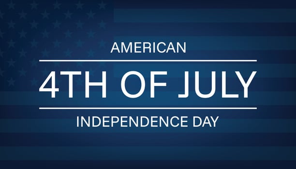 Fourth of July banner design vector