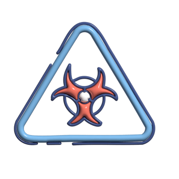Critical 3D Biosafety Infectious Risk Icons png