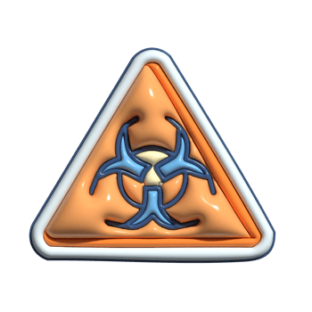Adorable 3D Contamination Warning Symbols png