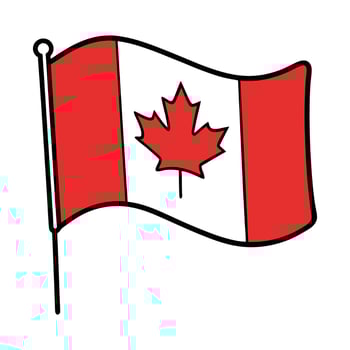 Canada flag illustration vector