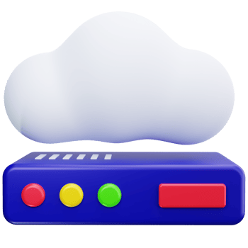 3D Icon Cloud Storage Service Base png
