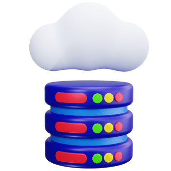 3D Icon Cloud Server Stack System png