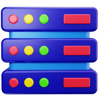 3D Icon Database Server Flat png