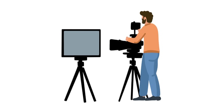 photographer with equipment vector
