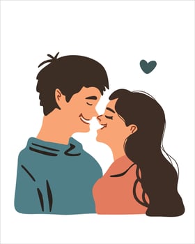 Loving gazes between a man and woman a moment of genuine closeness vector