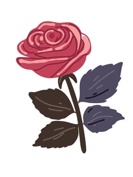 Artistic rose for romantic decor vector