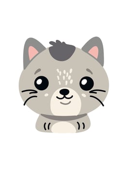 charming baby cat illustration vector