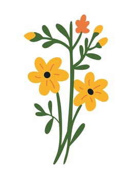 colorful field flowers in bloom vector