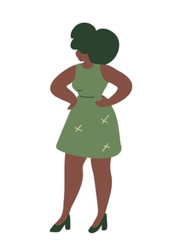 confident stylish woman vector
