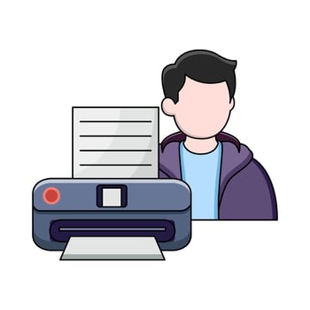 illustration of Printmaker vector