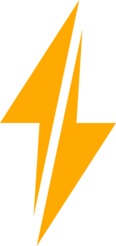Yellow spark electric bolt icon png
