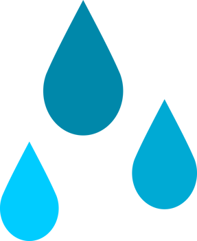 Blue drop water doodle icon png