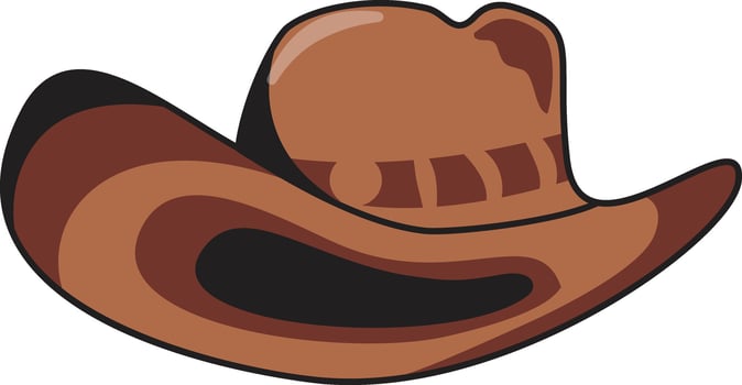 Cowboy Hat Illustration Isolated on White Background vector