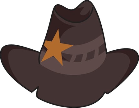 Cowboy Hat Illustration, Isolated on White Background. vector