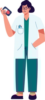 Pharmacist People Illustration in Cartoon Design. vector