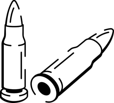 A sketchy style icon of bullets vector