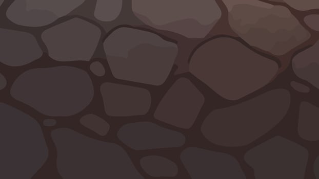 A stone wall with dark brown and black colors vector