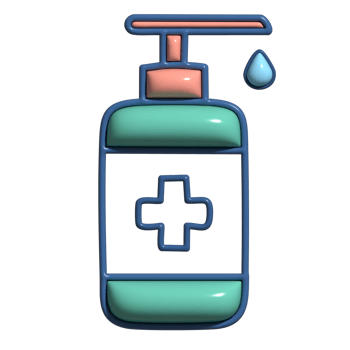 Modern 3D Hygiene Health Care Icons png