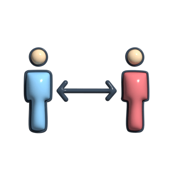 Adorable 3D Keep Distance Public Health Symbols png